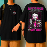 Camiseta Oversized Nezuko Demon Slayer Oni Blusão 100% Algodão Malha Grossa