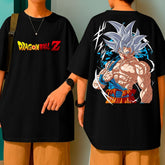 Camiseta Oversized 100% Algodão Dragon Ball Z Anime Goku Super Saiyajin