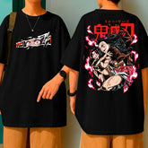 Camiseta Oversized Oni Demon Slayer Nezuko Kamado Gola Redonda Malha Premium