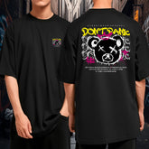 Camiseta Oversized Algodão Don't Panic Moda Streetwear Casual Unissex