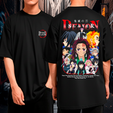 Camiseta Oversized Demon Slayer Tanjiro Esquadrão Blusão Algodão Premium
