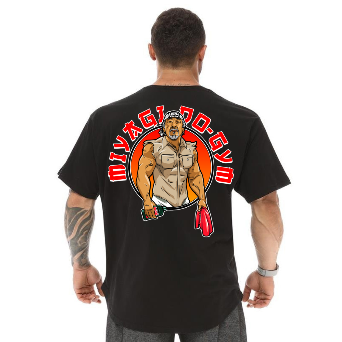Camiseta Oversized Academia Estampa Senhor Miyagi Blusão Largo 100% Algodão Malha Grossa