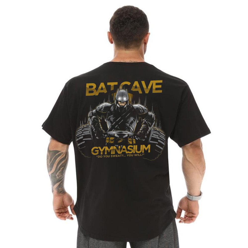 Camiseta Oversized Grossa Batman BatCave Malha Premium 100% Algodão