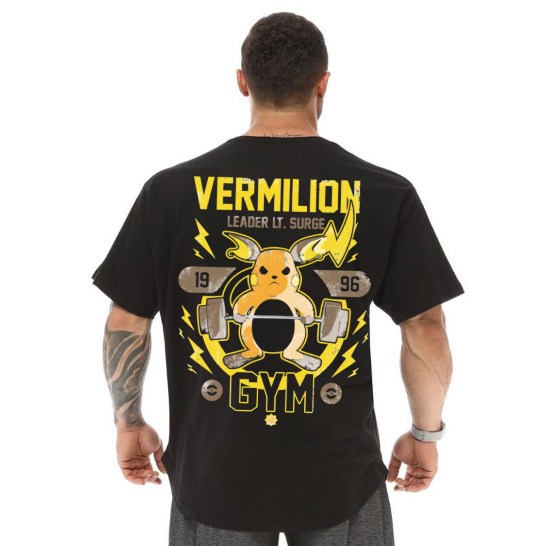 Camiseta Oversized Anime Pokemon Vermellion 100% Algodão Geek Blusão Largo Malha Grossa