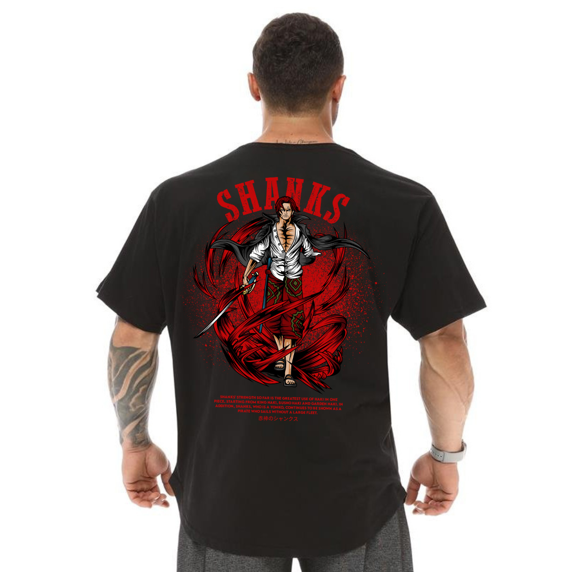 Camiseta Oversized Anime Otaku Shanks O Ruivo One Piece Blusão Largo