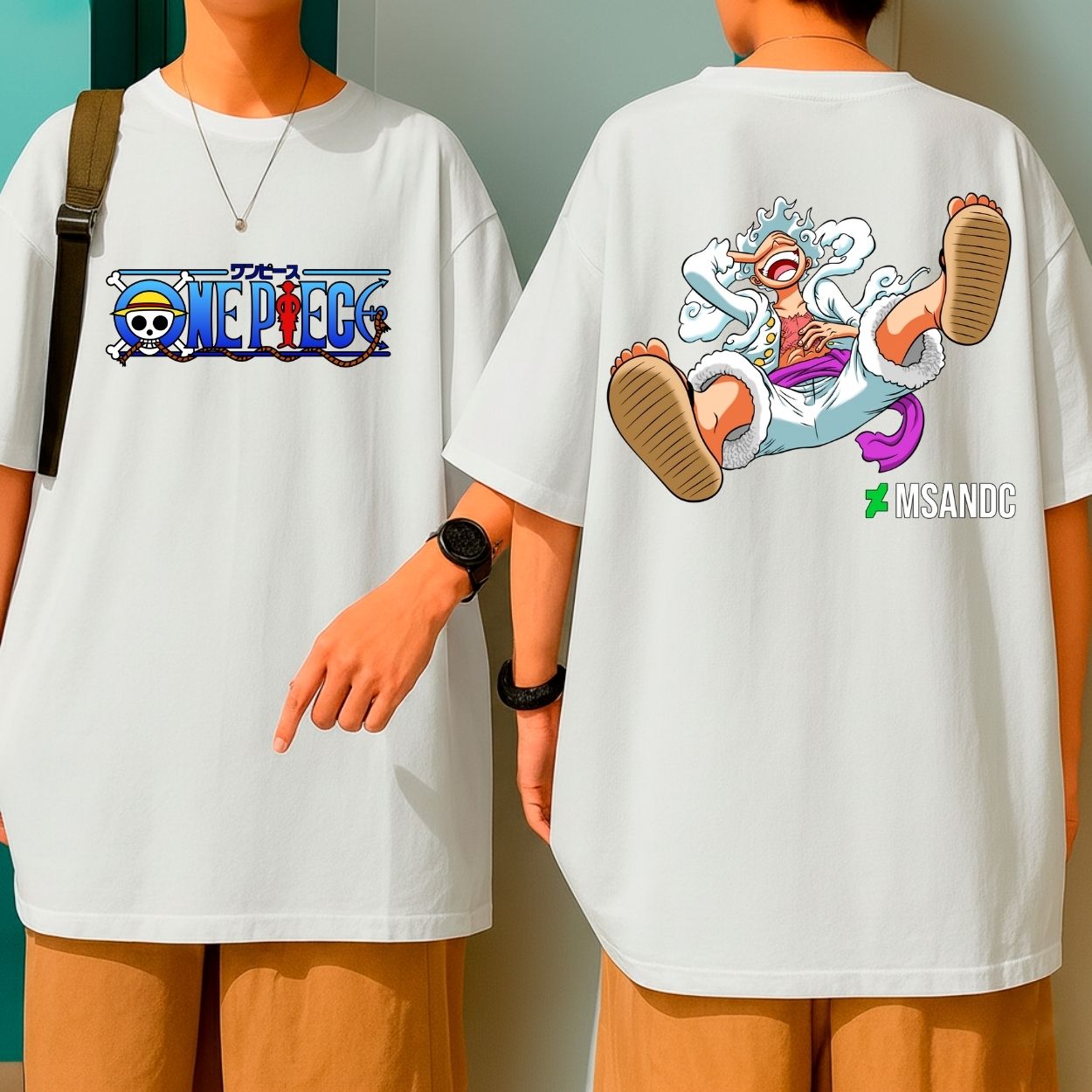 Camiseta Oversized Joy Boy Luffy Anime One Piece Blusão 100% Algodão Malha Grossa