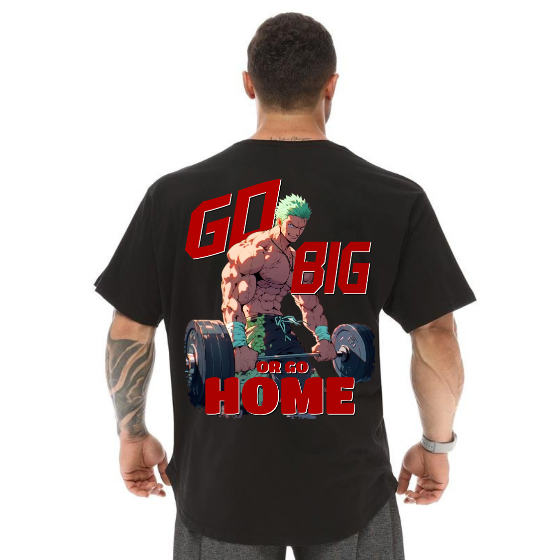 Camiseta Oversized Algodão Malha Grossa Bom Caimento Go Big Or Go Home Blusão Premium