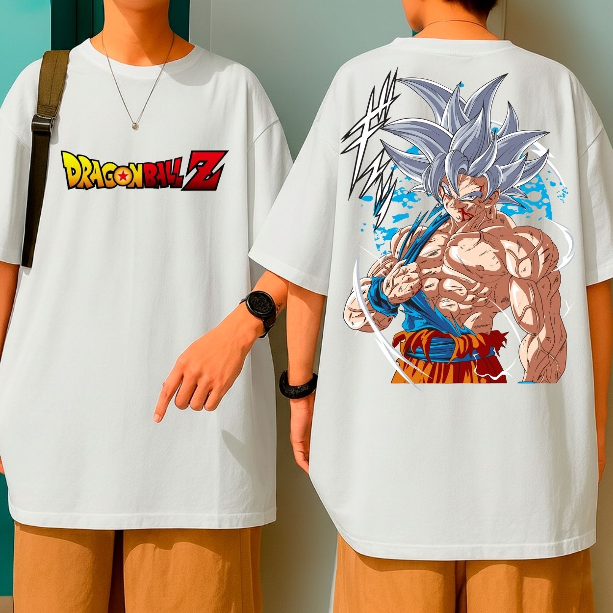 Camiseta Oversized 100% Algodão Dragon Ball Z Anime Goku Super Saiyajin