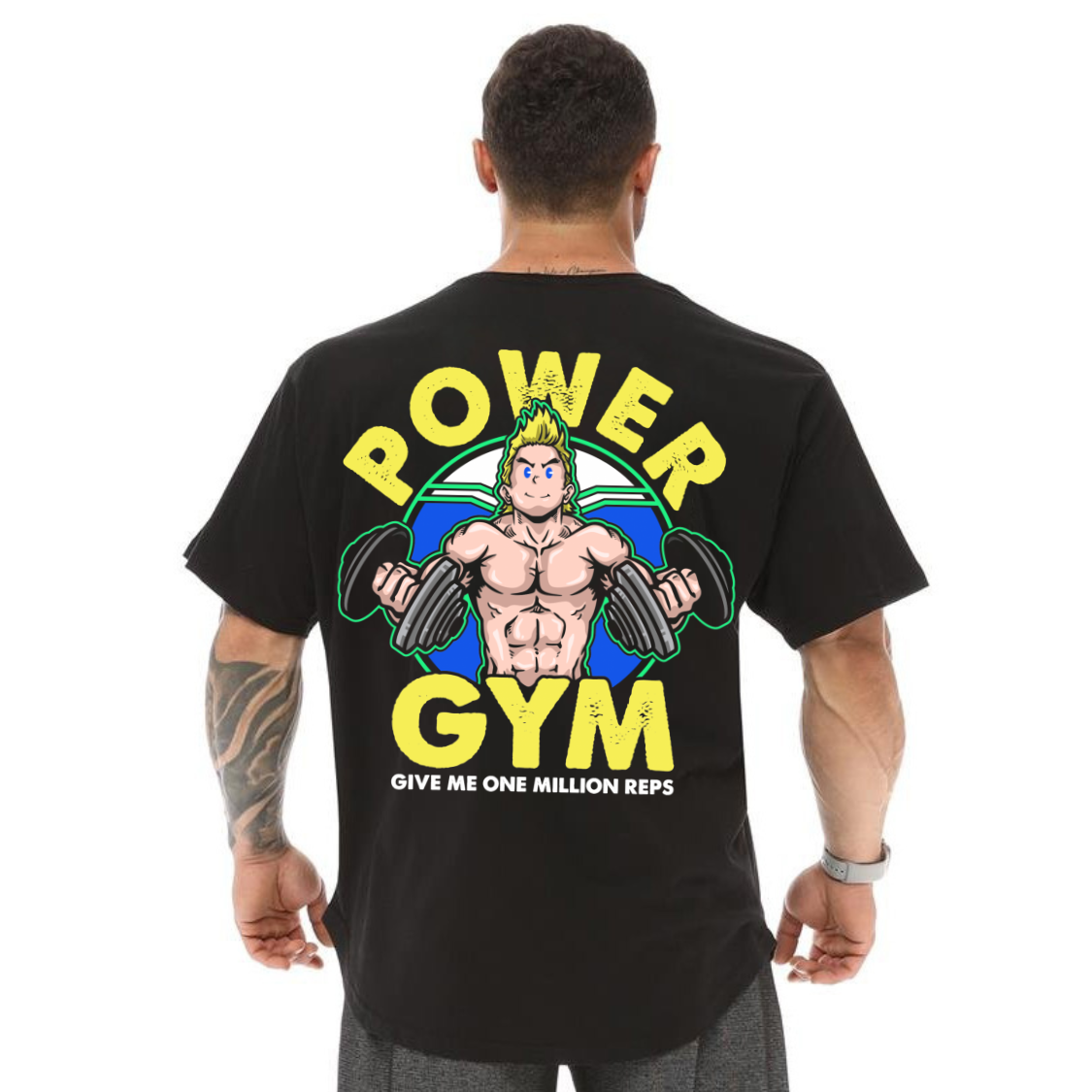 Camiseta Oversized 100% Algodão Malha Premium Power Gym Academia Musculação Gym