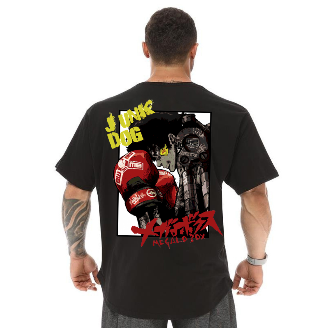 Camiseta Oversized Larga Junk Dog Anime Box Blusão Academia 100% Algodão