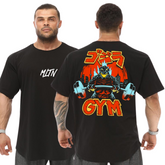 Camiseta Oversized 100% Algodão Godzilla Academia Malha Premium Gola Redonda