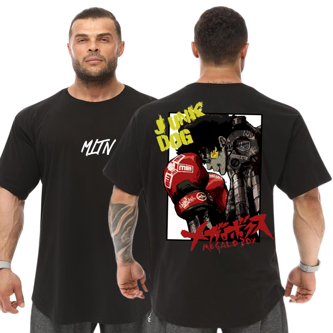 Camiseta Oversized Larga Junk Dog Anime Box Blusão Academia 100% Algodão