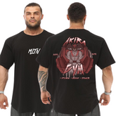 Camiseta Oversized Algodão Akira Gym Estampa Academia Musculação Blusão Largo
