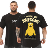 Camiseta Oversized 100% Algodão Minions Bombado Malha Grossa Premium