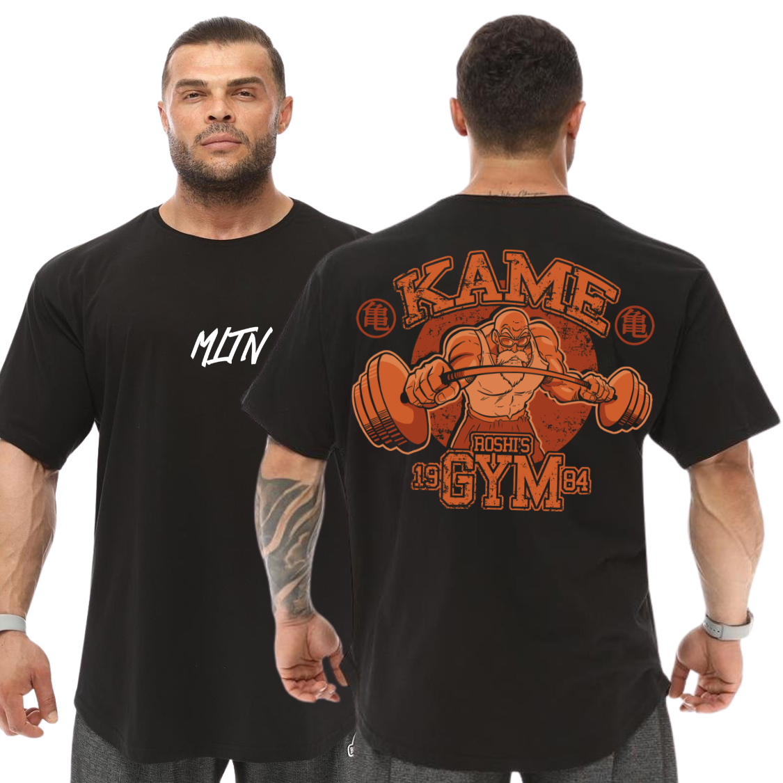 Camiseta Oversized Algodão Dragon Ball Z Mestre Kame Academia Musculação Gym