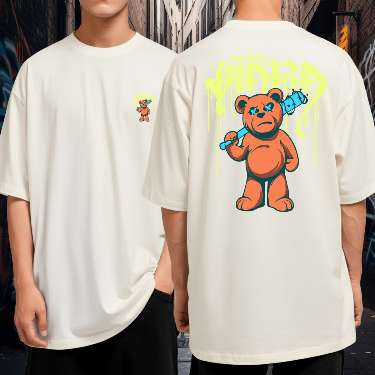 Camiseta Oversized Estampa Streetwear Urban Bear Limitada Premium