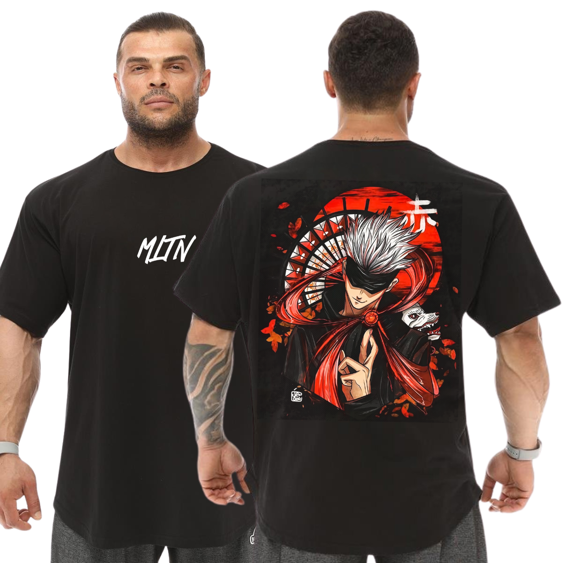 Camiseta Oversized Anime Otaku Satoru Gojo Jujutsu Kaisen Feiticeiros Malha Grossa Premium