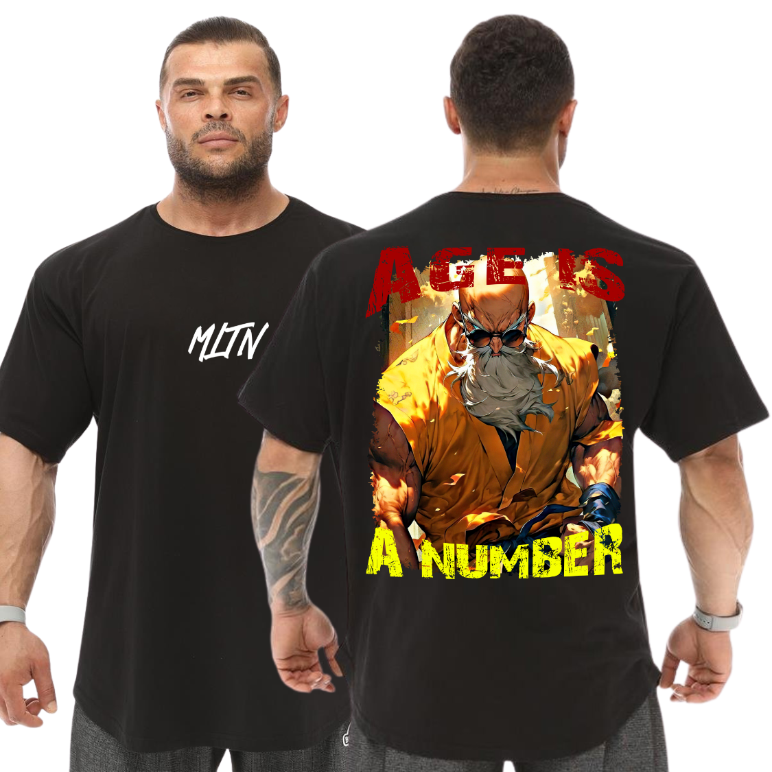 Camiseta Oversized Dragon Ball Z Mestre Kame Age Is A Number 100% Algodão