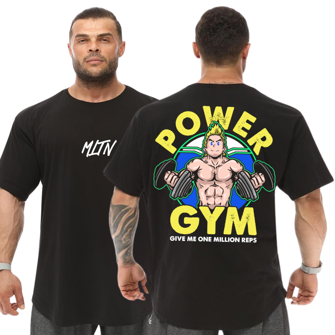 Camiseta Oversized 100% Algodão Malha Premium Power Gym Academia Musculação Gym