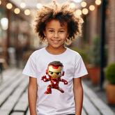 Camiseta Infanto Juvenil Personagens Homem de Ferro Mini Heróis-01