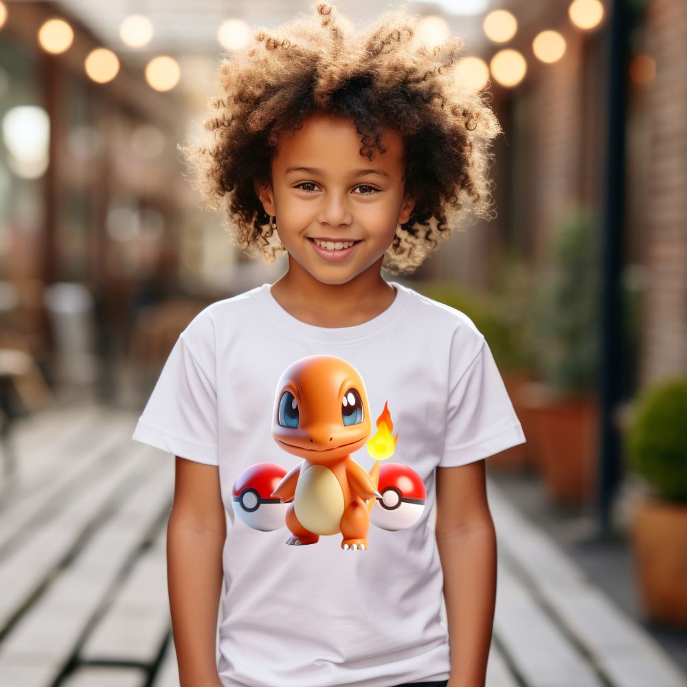 Camiseta Infanto Juvenil Personagens Pikachu Pokémon Clássico 04