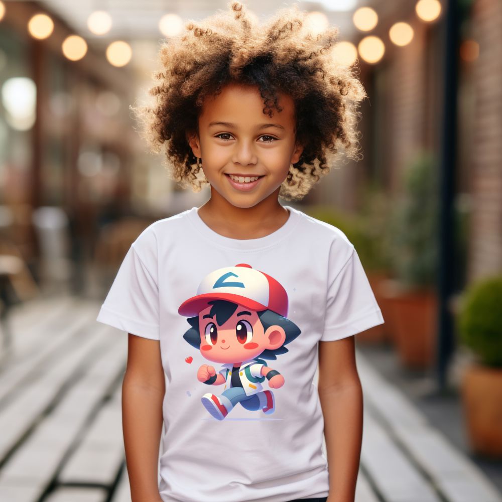 Camiseta Infanto Juvenil Personagens Pokémon Infantil Anime Desenho 03