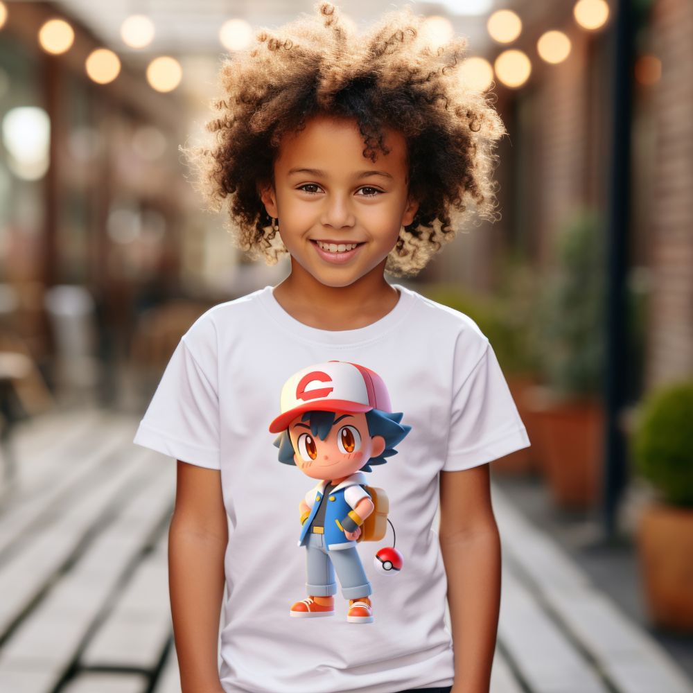 Camiseta Infanto Juvenil Personagens Pikachu Pokémon Clássico 05