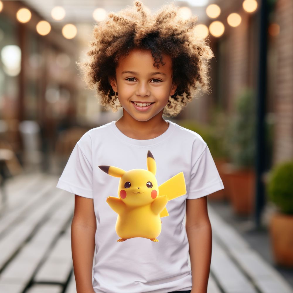 Camiseta Infanto Juvenil Personagens Pikachu Pokémon Clássico 03