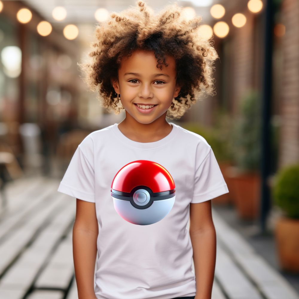 Camiseta Infanto Juvenil Personagens Anime Pokémon Pokebola