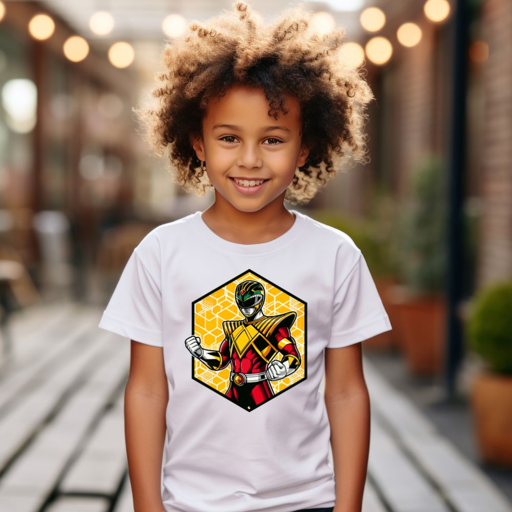 Camiseta Infanto Juvenil Personagens Power Rangers Heróis