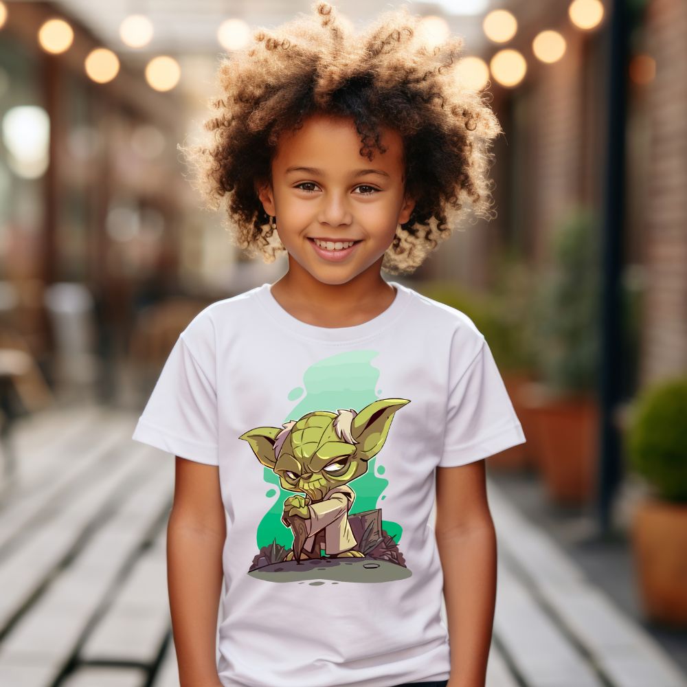 Camiseta Infanto Juvenil Personagens Star Wars Geek Serie Baby Yoda