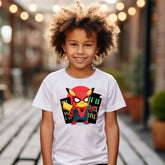 Camiseta Infanto Juvenil Personagens Pikachu Super Heróis Spider Man Homem Aranha