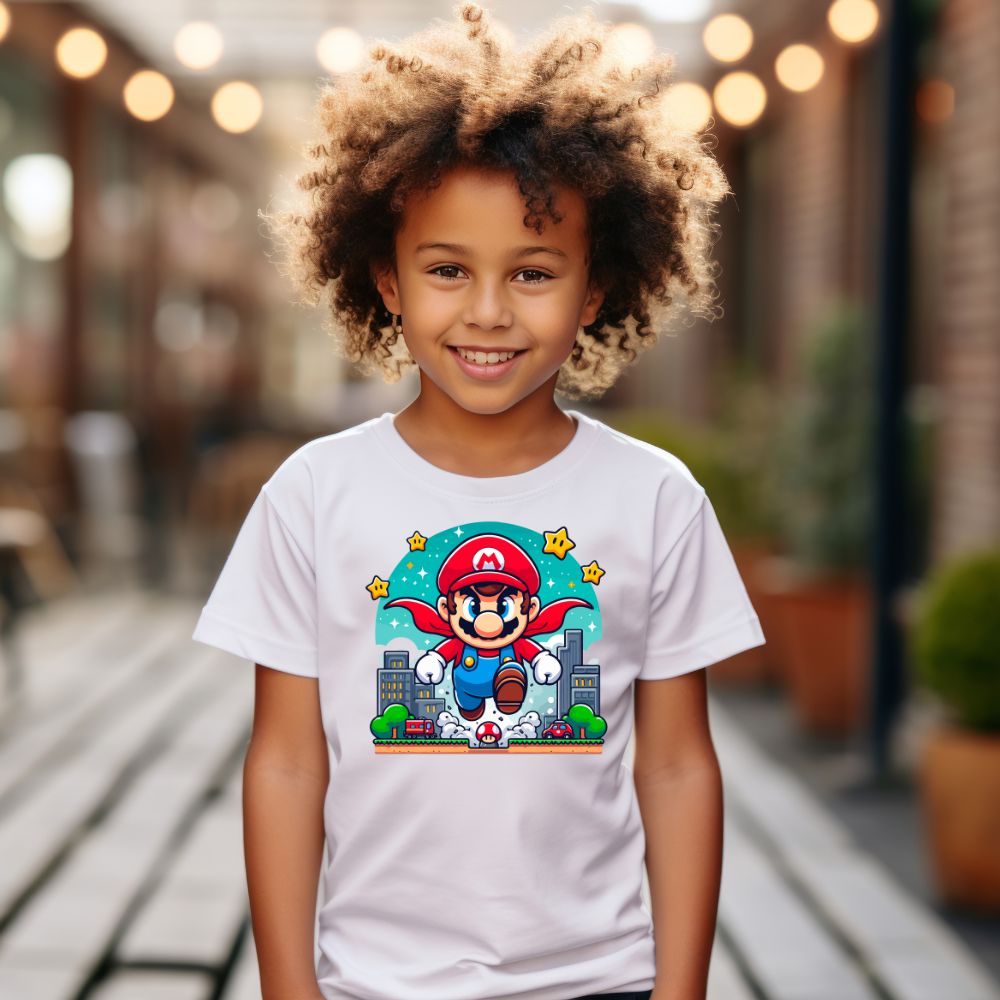 Camiseta Infanto Juvenil Personagens Super Mario World 01