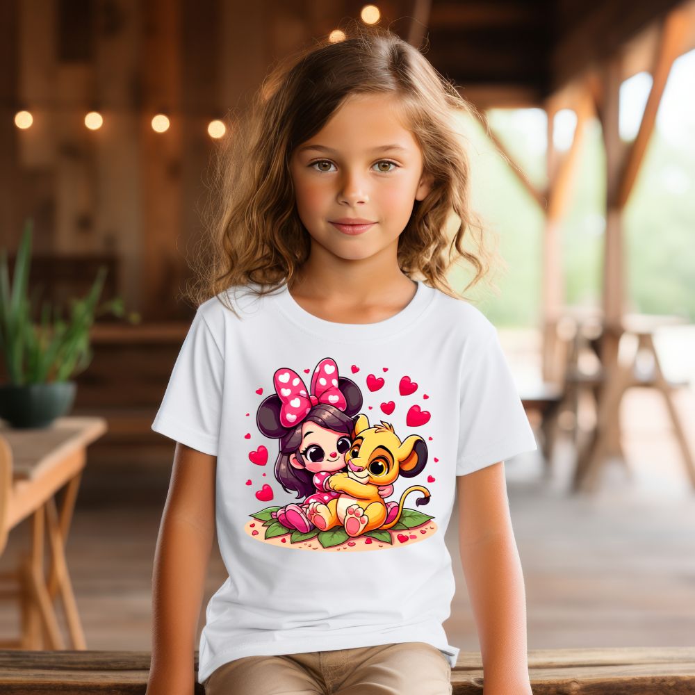 Camiseta Infanto Juvenil Personagens Minnie Camisa Feminina Infantil