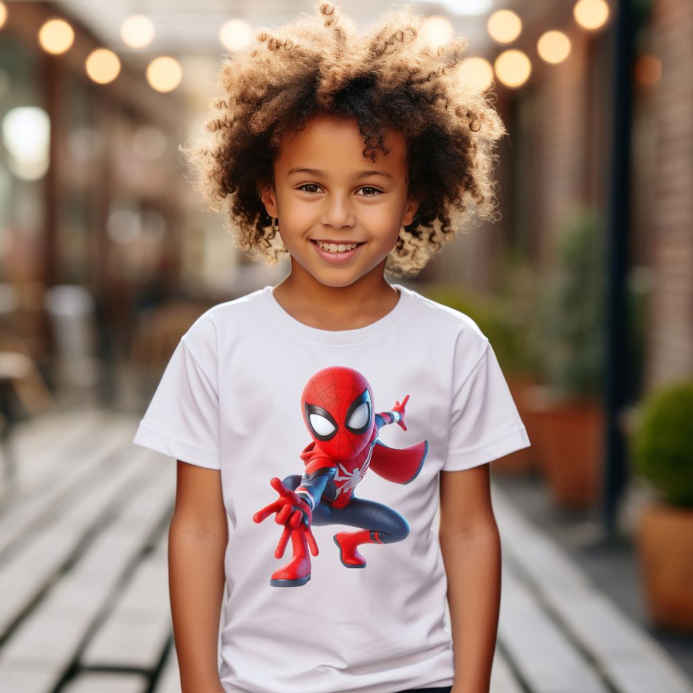 Camiseta Infanto Juvenil Personagens Spider Man Homem Aranha Infantil