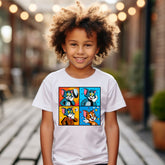 Camiseta Infanto Juvenil Personagens Tom e Jerry Desenhos Infantil