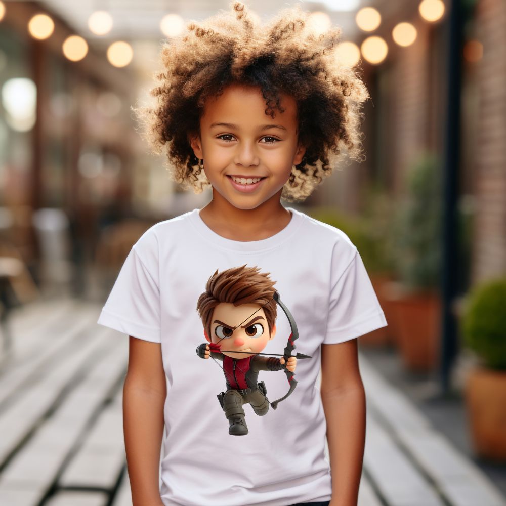 Camiseta Infanto Juvenil Personagens Super Heróis Arqueiro