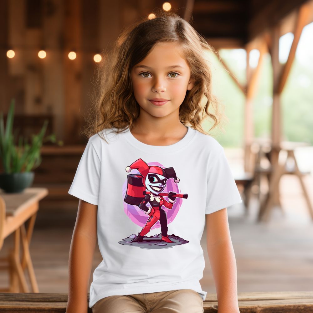 Camiseta Infanto Juvenil Personagens Arlequina Joker