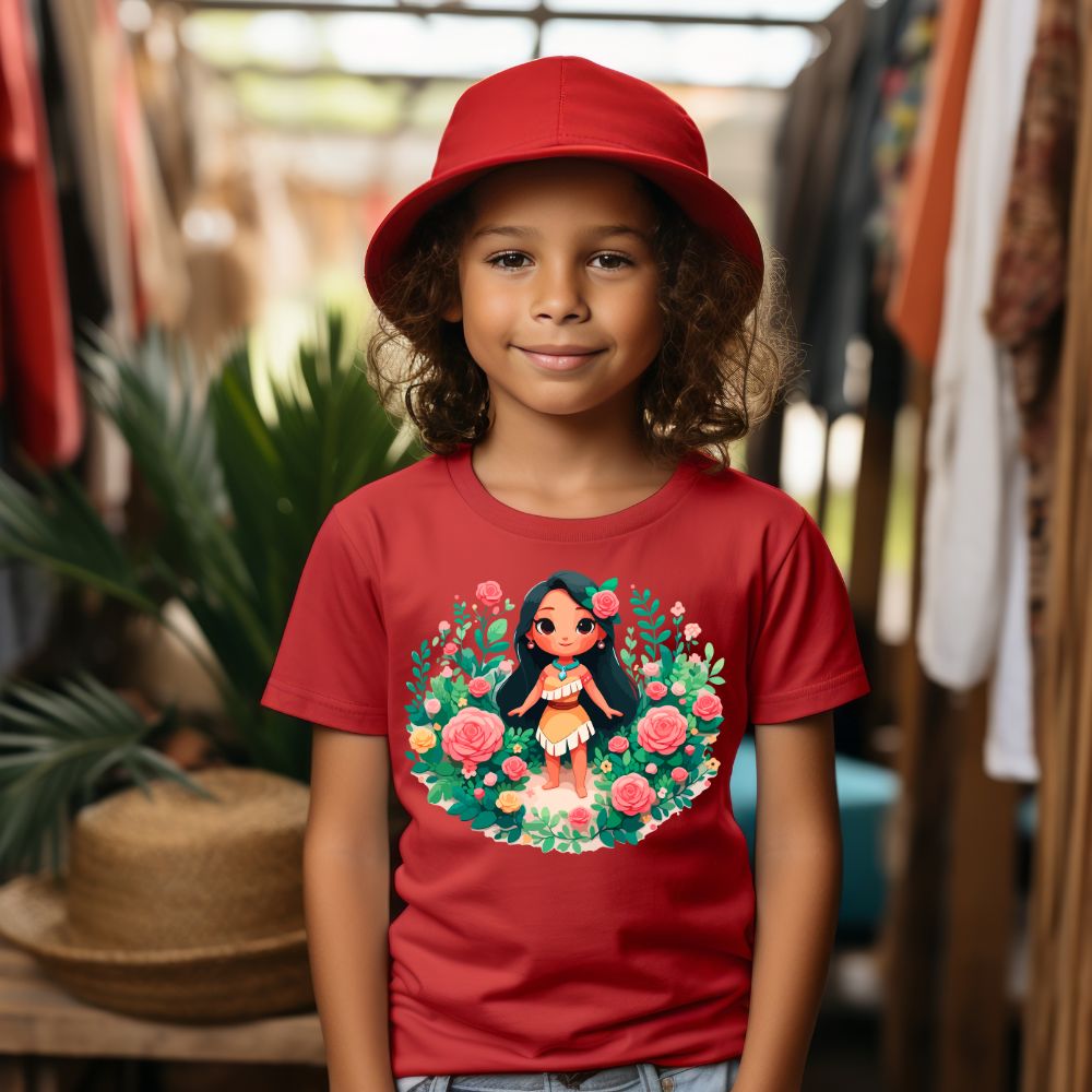 Camiseta Infanto Juvenil Personagens Princesa Moana