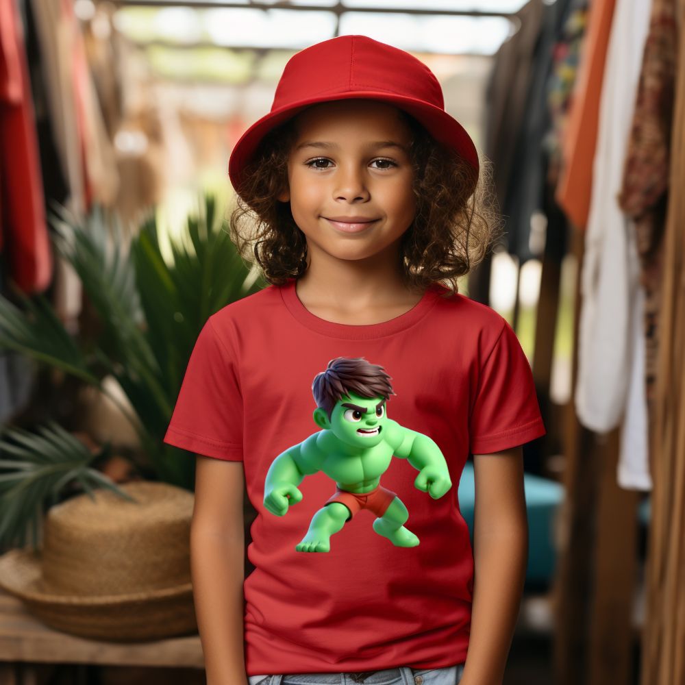 Camiseta Infanto Juvenil Personagens Hulk Mini Heróis-01