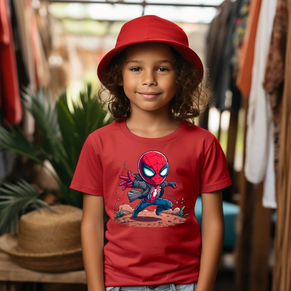 Camiseta Infanto Juvenil Personagens Spider man Homem Aranha
