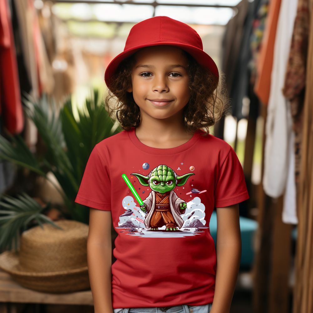 Camiseta Infanto Juvenil Personagens Star Wars Geek Serie Baby Yoda 01