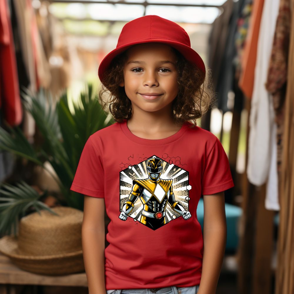 Camiseta Infanto Juvenil Personagens Power Rangers Super Heróis