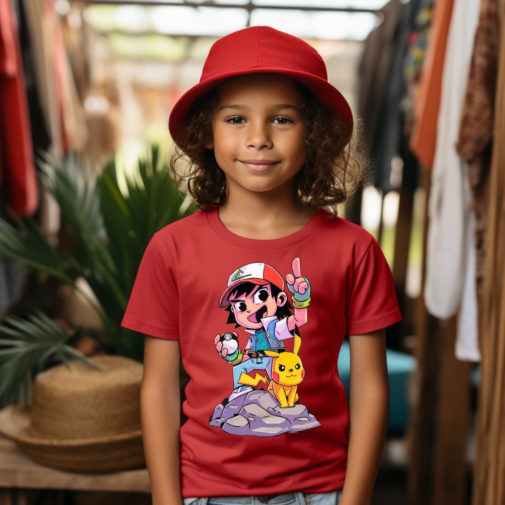 Camiseta Infanto Juvenil Personagens Pikachu Desenho Pokemon