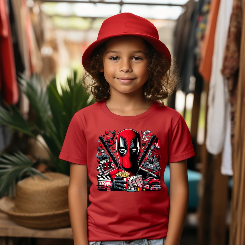 Camiseta Infanto Juvenil Personagens Deadpool Anti herói