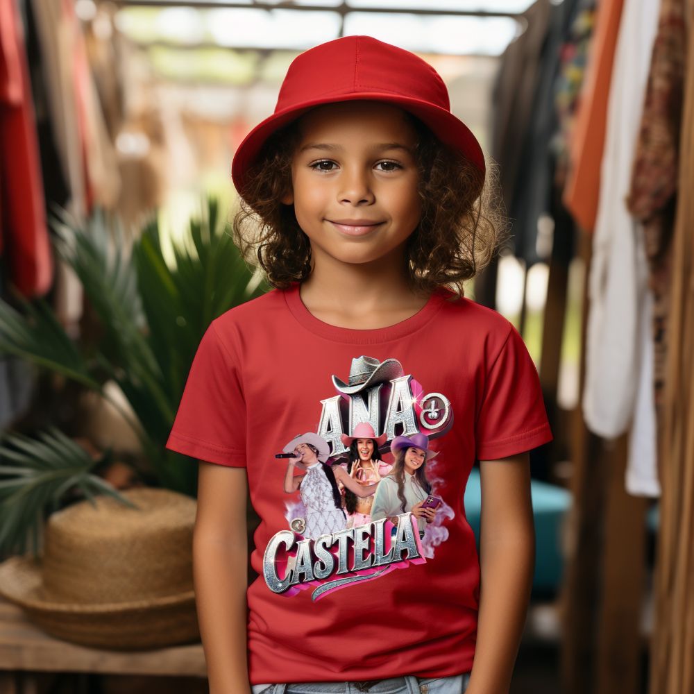 Camiseta Infanto Juvenil Cantora Sertanejo Ana Castela Boiadeira