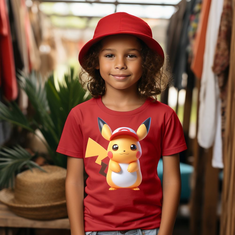 Camiseta Infanto Juvenil Personagens Pikachu Pokémon Clássico 02