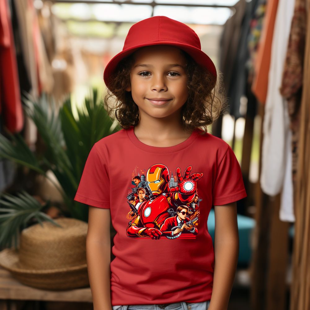 Camiseta Infanto Juvenil Personagens Homem De Ferro Vingadores Stark