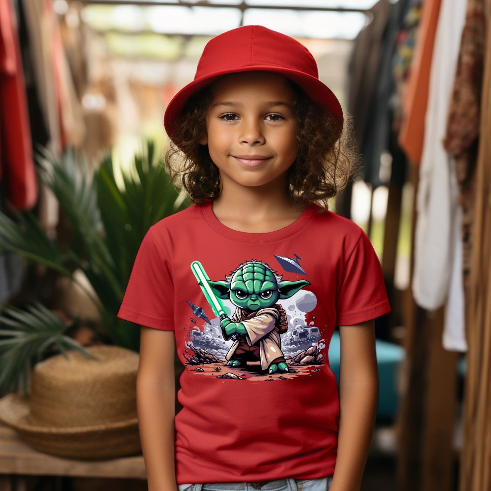 Camiseta Infanto Juvenil Personagens Star Wars Geek Serie Baby Yoda 02