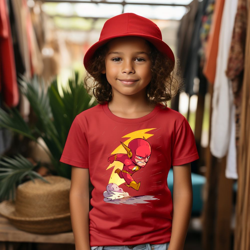 Camiseta Infanto Juvenil Personagens Super Heróis Flash